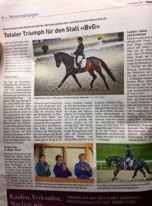 Artikel Pferdewoche "Totaler Triumph für den Stall BvG" PDF